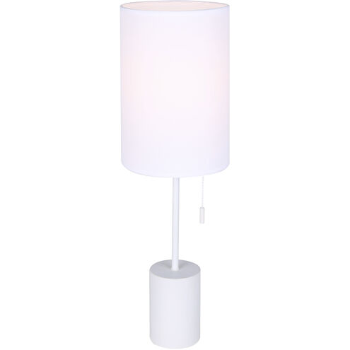 Flint 23 inch 60.00 watt White Table Lamp Portable Light