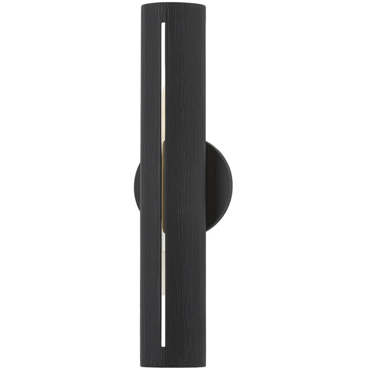 Brandon 2 Light 3 inch Textured Black ADA Wall Sconce Wall Light in Textured Black and Soft Black Combo