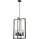 Okanagan 4 Light 18 inch Graphite and Ironwood on Metal Foyer Ceiling Light