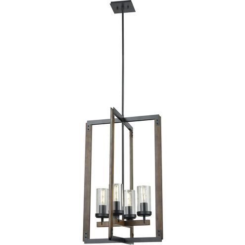 Okanagan 4 Light 18 inch Graphite and Ironwood on Metal Foyer Ceiling Light