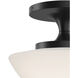 Knox 1 Light 12 inch Black Semi-flush Mount Ceiling Light