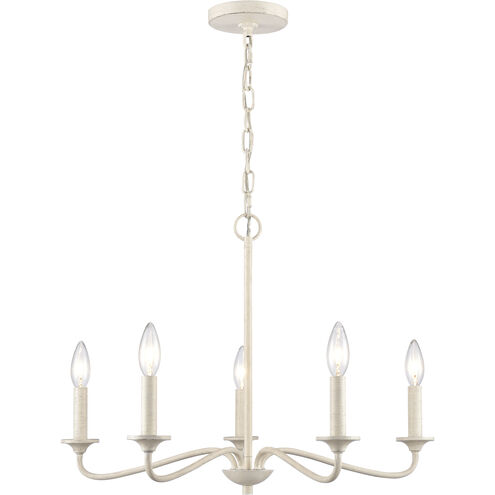 Quinn 5 Light 23.75 inch Antique White Chandelier Ceiling Light