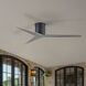 Atlas Eliza-H 56 inch Matte Black with Brushed Nickel Blades Flush Mount Ceiling Fan, Atlas