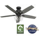 Gatlinburg 52 inch Matte Black with Dark Gray Oak/Matte Black Blades Ceiling Fan