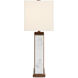 Catriona 27.5 inch 150 watt White Marble/Antique Brass Table Lamp Portable Light