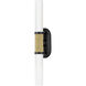 Thayer 2 Light 4.75 inch Lacquered Brass and Black Bath Sconce Wall Light in Lacquered Brass with Black