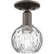 Arcadia Athens Water Glass 1 Light 6 inch Oil Rubbed Bronze Semi-Flush Mount Ceiling Light