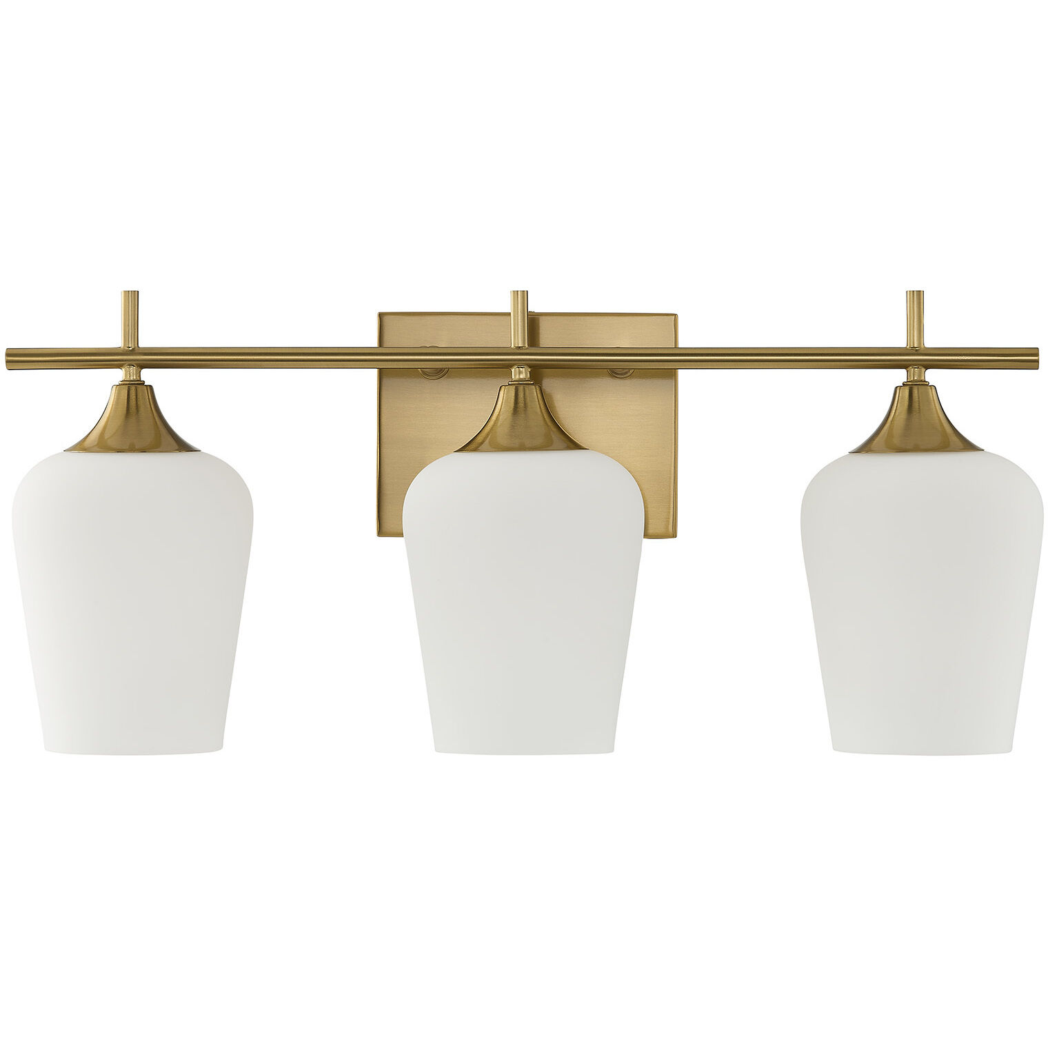 Octave 3 Light 21 inch Warm Brass Bathroom Vanity Light Wall Light, Essentials