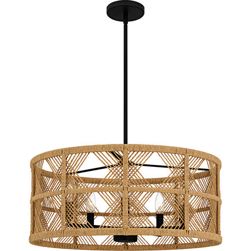 Axford 5 Light 22 inch Matte Black Pendant Ceiling Light, Large