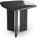 Brinton 21.26 X 21.26 inch Charcoal Grey Crown Solid Wood and White Marble Side Table