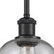 Ballston Belfast 1 Light 6 inch Matte Black Pendant Ceiling Light in Seedy Glass, Ballston