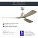 Volos II 54 inch Brushed Nickel with Distressed Antique Gray Blades Ceiling Fan