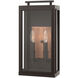 Sutcliffe LED 17 inch Oil Rubbed Bronze with Antique Copper Outdoor Wall Mount Lantern, Medium