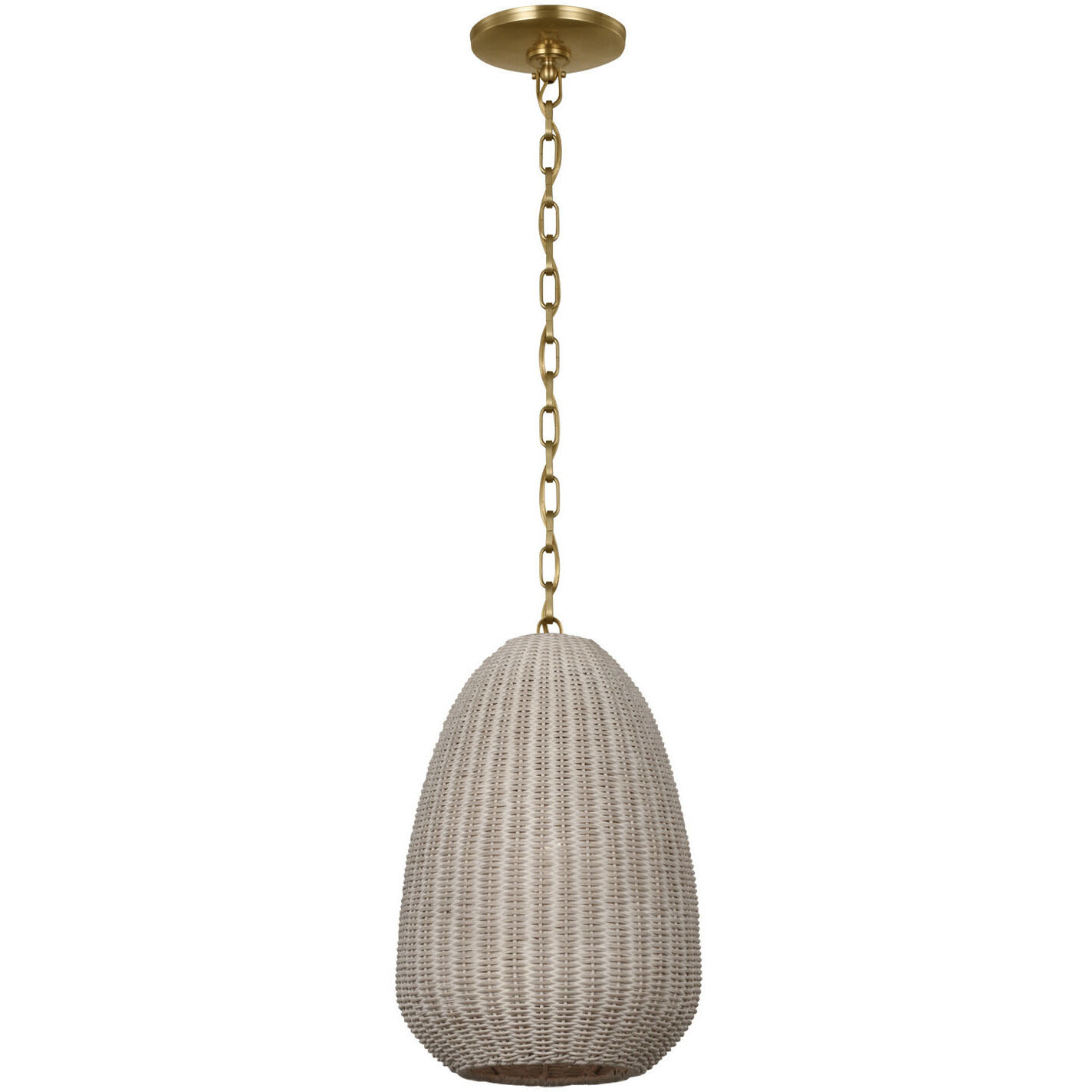 Chapman & Myers Kokomo LED 11.5 inch Antique-Burnished Brass Pendant Ceiling Light