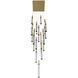 Boa LED 28 inch Brushed Brass Multi Port Pendant Ceiling Light