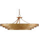Belle 3 Light 36 inch Gold Leaf Chandelier Ceiling Light, Bunny Williams Collection 