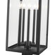 Nova 5 Light 34.25 inch Black Outdoor Post Mount Fixture in Clear Glass