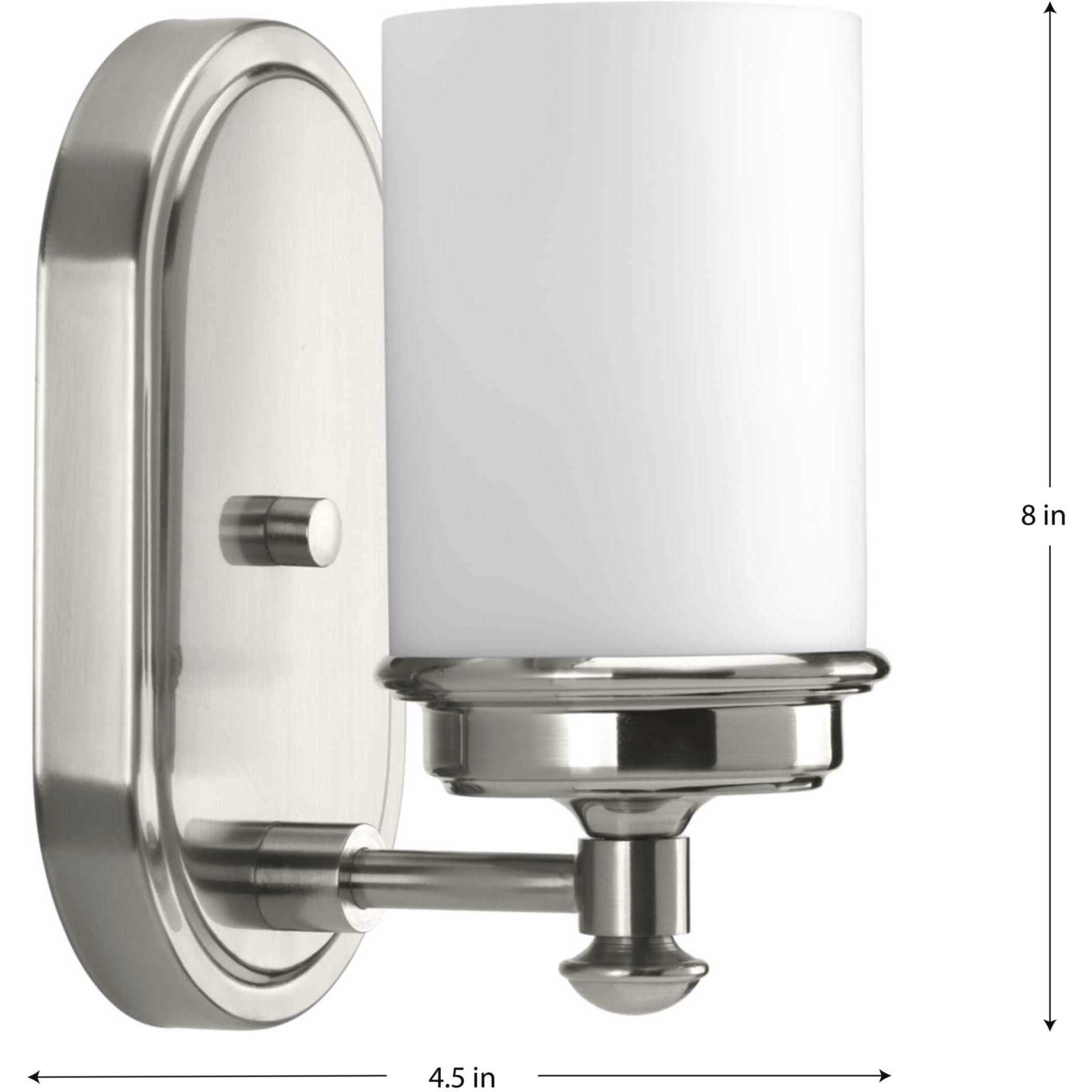 Folsham 1 Light 5 inch Brushed Nickel Bath Vanity Wall Light, Design Series