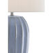 Bluestar 33 inch 150 watt Light Blue/Clear Table Lamp Portable Light