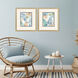 Tropic Leaves Blue and Green and Rust and Turquoise Framed Art, Propac