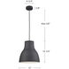 Cradle 1 Light 13 inch Black Pendant Ceiling Light