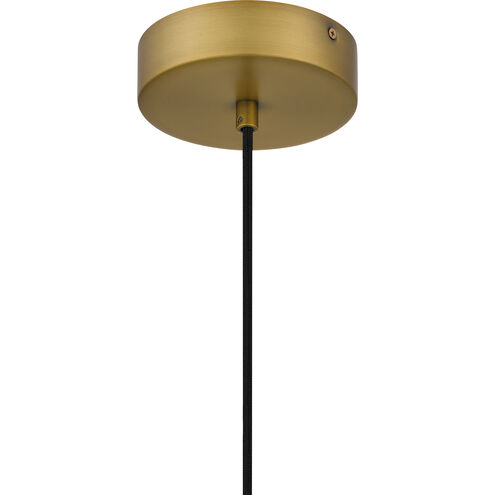 Aero 1 Light 11.75 inch Aged Brass Mini Pendant Ceiling Light
