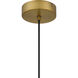 Aero 1 Light 11.75 inch Aged Brass Mini Pendant Ceiling Light