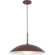 Regent 1 Light 19 inch Burgundy Pendant Ceiling Light