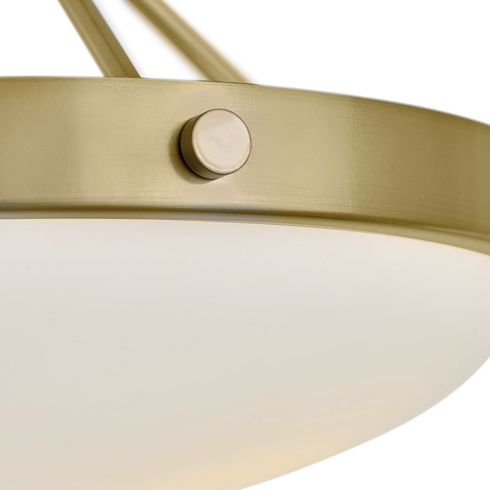 Gus 3 Light 14.5 inch Gold Semi-Flush Mount Ceiling Light, Medium