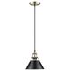 Yep Orwell Pendant Ceiling Light in Aged Brass, Matte Black, Small