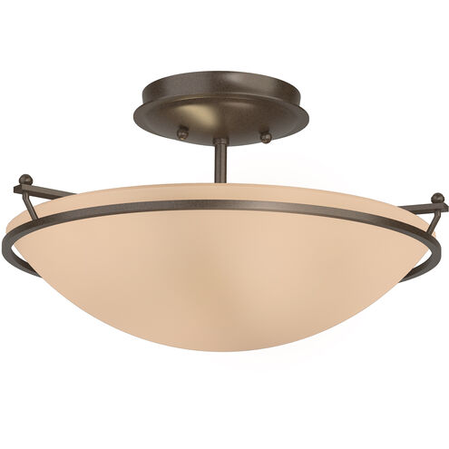 Plain 2 Light 14.5 inch Ink Semi-Flush Ceiling Light in Sand, Small