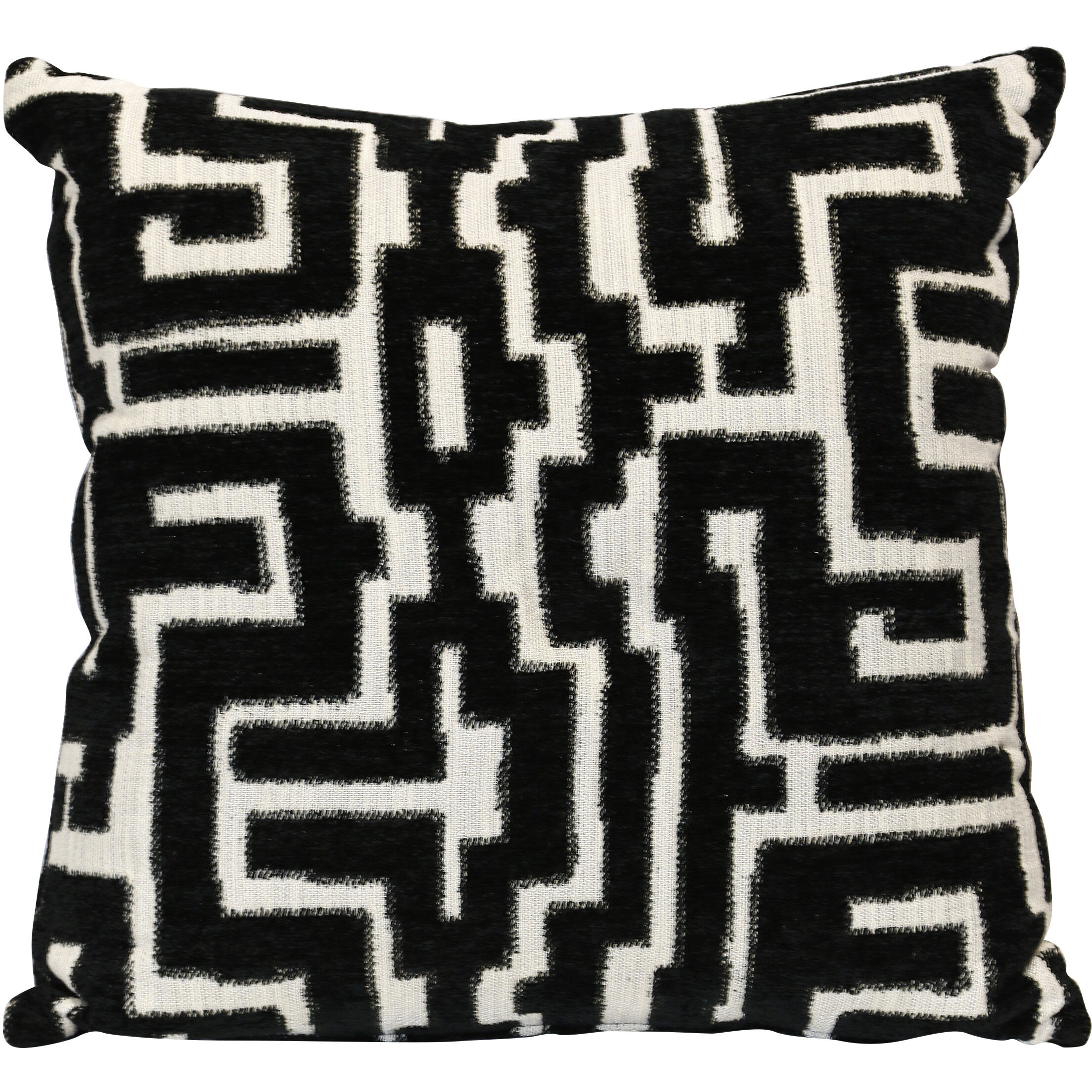 Santorini Pepper 24 X 2 inch Black and Beige Pillow