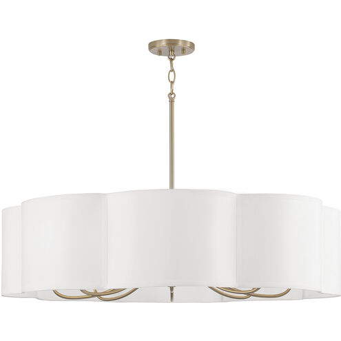 Sabine 8 Light 36 inch Matte Brass Chandelier Ceiling Light