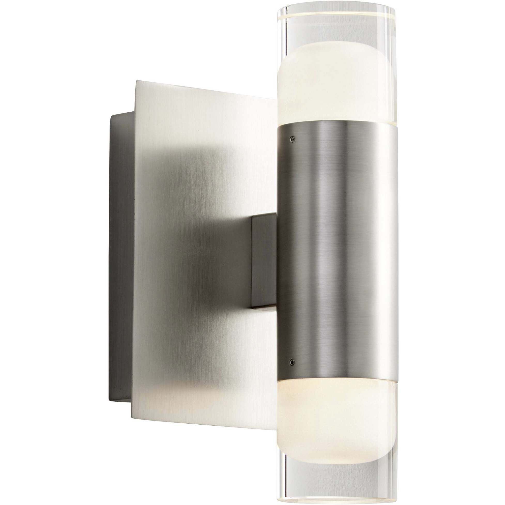 Alarum 2 Light 6 inch Satin Nickel Sconce Wall Light