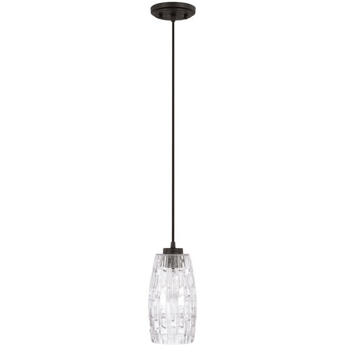 Casper 1 Light 5.25 inch Black Iron Pendant Ceiling Light