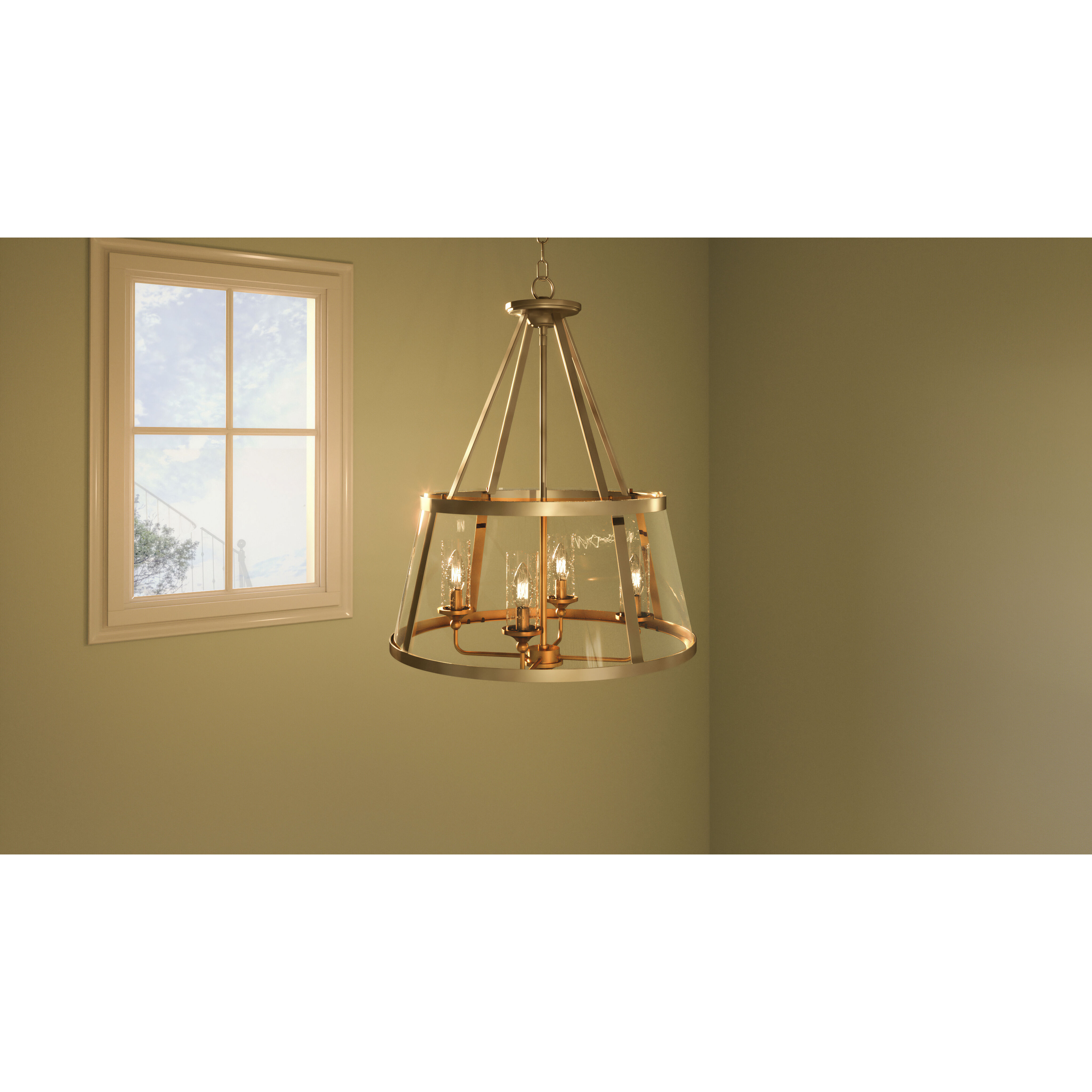 Barlow 4 Light 20 inch Weathered Brass Pendant Ceiling Light