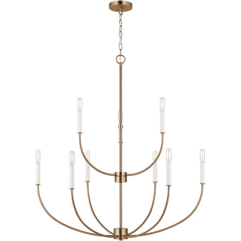 Greenwich 9 Light 32 inch Satin Brass Chandelier Ceiling Light