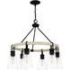 Kingsbridge 6 Light 28 inch Earth Black Chandelier Ceiling Light