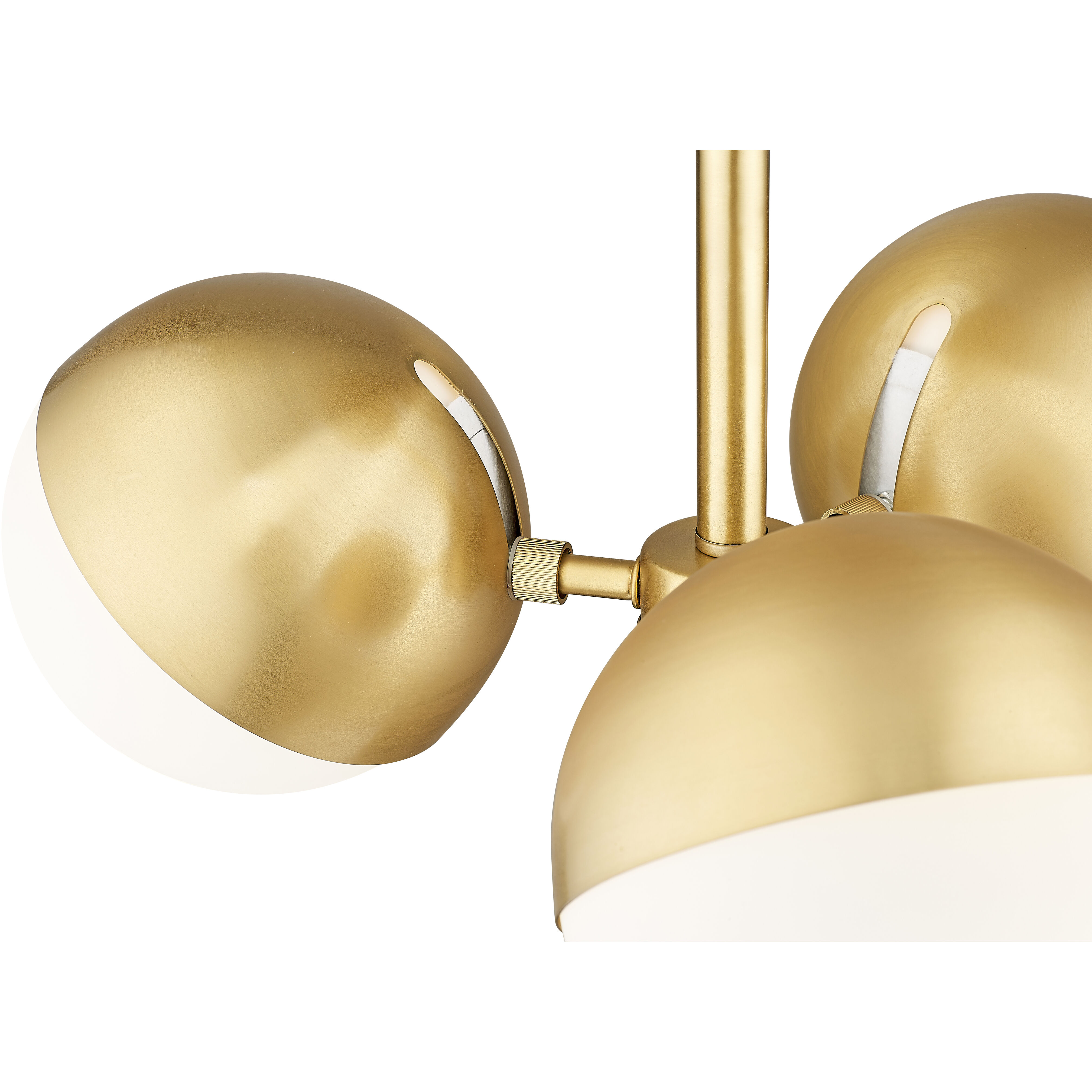 Realm Sphere 3 Light 17.25 inch Modern Gold Semi Flush Mount Ceiling Light