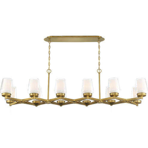 Manchester 12 Light 16 inch Brass Chandelier Ceiling Light