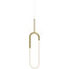 Huron Pendant Ceiling Light in Brushed Gold