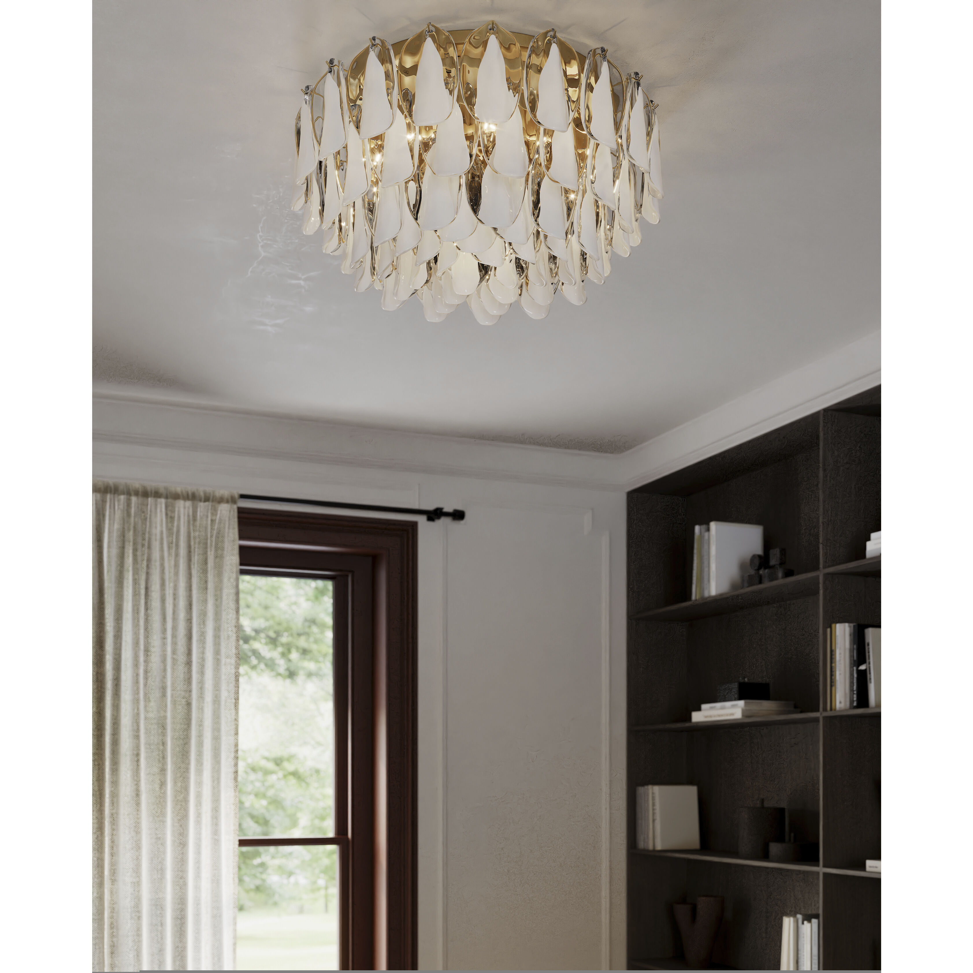 Verla Crest 11 Light 31.25 inch Legacy Brass Flush Mount Ceiling Light