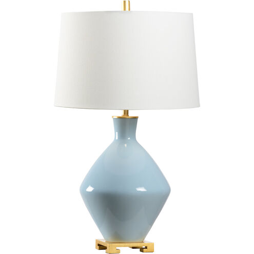 Wildwood 29 inch 100 watt Sky Blue Glaze Table Lamp Portable Light