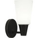 Wheatley 1 Light 5 inch Deep Patina Bronze Wall Sconce Wall Light in Cased White Glass