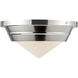 Willard 1 Light 10.13 inch Polished Nickel Flush Mount Ceiling Light in Opal Glass