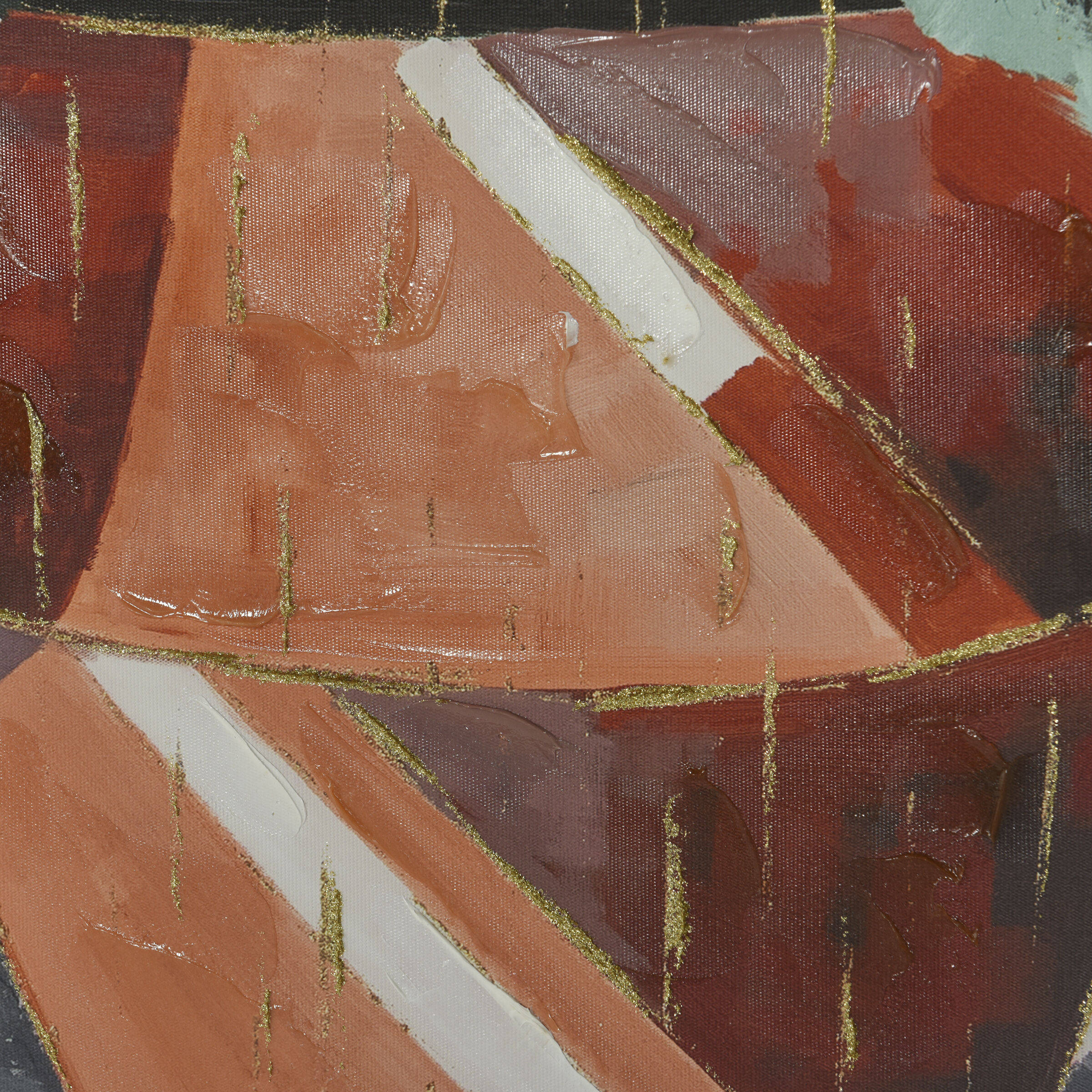 Potter Multi - Green and Orange and Gold and White Wall Art