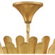 Reina 3 Light 20 inch Distressed Brass Semi-flush Mount Ceiling Light