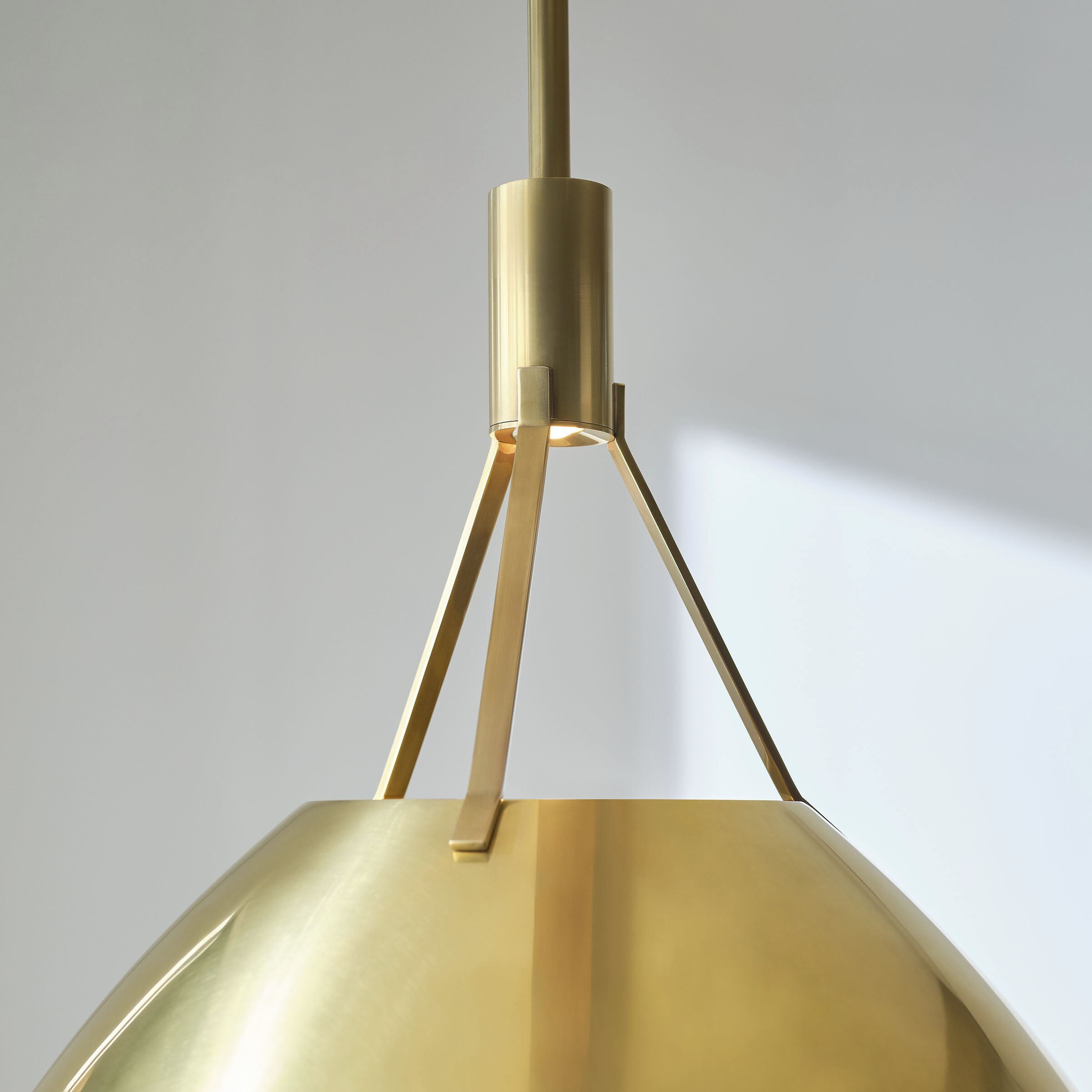 Sean Lavin Sospeso Line-Voltage Pendant Ceiling Light in Natural Brass