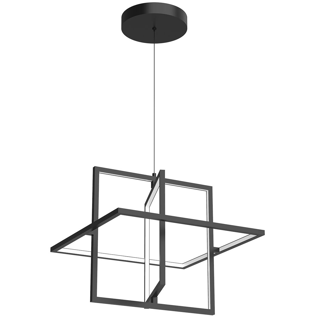 Mondrian LED 19.38 inch Black Pendant Ceiling Light