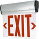 Architectural 1 Light Aluminum Exit / Emergency Ceiling Light in Double-Faced, Red / Mirror / Aluminum